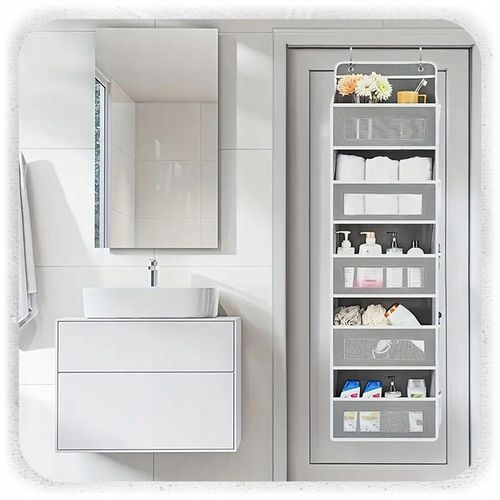 ORGANIZER NA DRZWI WISZĄCY DO SZAFY 5 PÓŁEK KIESZENIE KOSZ NA ZABAWKI na Arena.pl