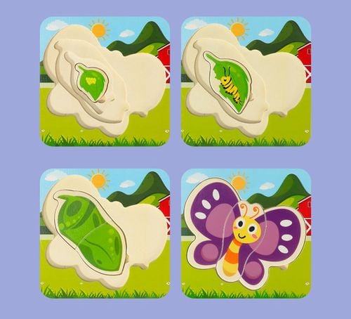 drewniane puzzle montessori dla dzieci motylek mwz-3155 na Arena.pl