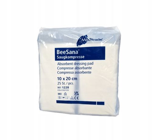 KOMPRESY OPATRUNKI WYSOKOCHŁONNE NIEJAŁOWE 10X20cm OPATRYWANIE RAN na Arena.pl