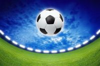 FOTOTAPETA PIŁKARSKA PIŁKA W LOCIE BOISKO STADION