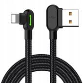 mcdodo kabel kątowy 90° lightning dwustronny do iphone 11 12 13 14 led 0,5m