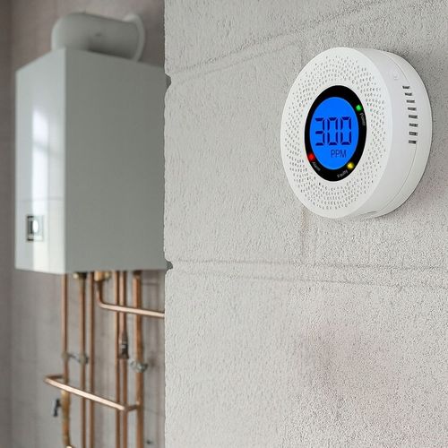 CZUJNIK CZADU DYMU DETEKTOR TLENKU WĘGLA CO GAZU POŻARU OGNIA EKRAN LCD na Arena.pl