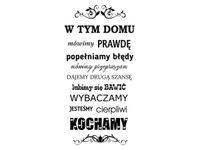 40X60CM TYM DOMU KOCHAMY OBRAZ DRUK