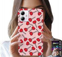 ETUI DO MOTOROLA MOTO G14 - KOBIECE, MODNE WZORY LIZAKI W SERCA CASE