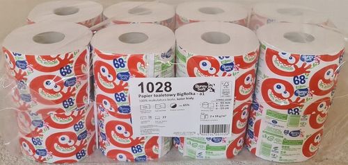 Papier toaletowy BUNNY SOFT BIG ROLKA 68M 2W makulatura biały 16 sztuk na Arena.pl