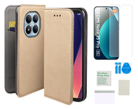 Etui z klapką do XIAOMI REDMI NOTE 15 PRO 5G magnet case złoty + folia TPU