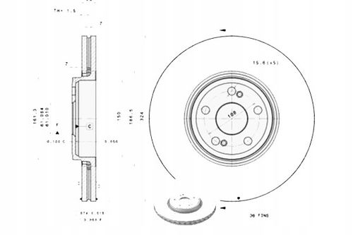 TARCZA HAM PRZOD 324X28 V BREMBO na Arena.pl