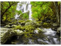 50X70CM WODOSPAD ZIELENI OBRAZ POKOJU DREWNINE