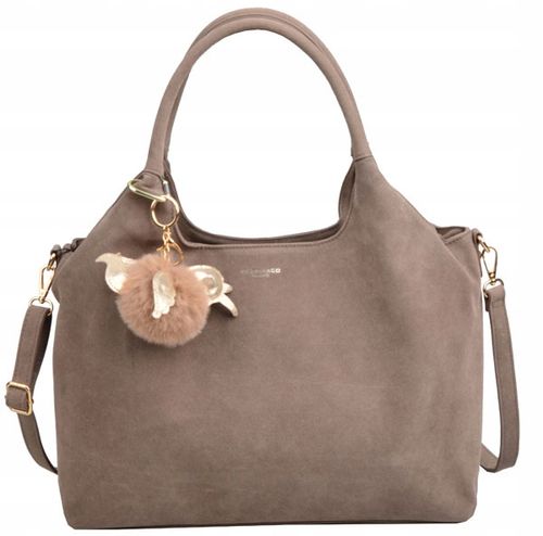 FLORA&CO PARIS TOREBKA damska SHOPPER A4 CASUAL ZAMSZ BEŻ na Arena.pl