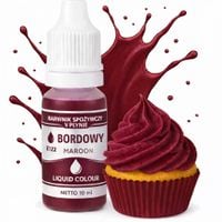 BARWNIK SPOŻYWCZY W PŁYNIE BORDOWY BARWNIKI DO TORTU CIAST MASY LODÓW