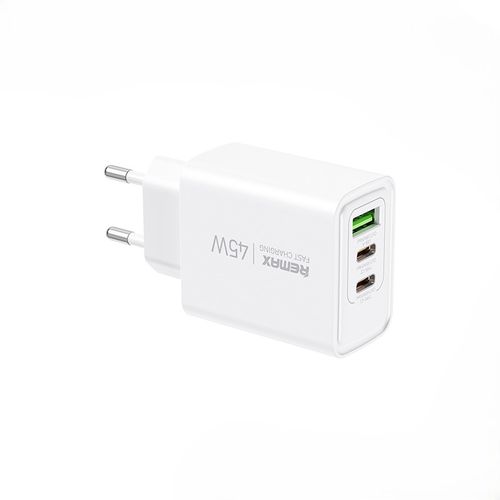 Ładowarka sieciowa KIDDY SERIES 45W RP-U139 2xUSB-C/1xUSB WHITE na Arena.pl