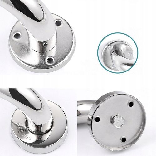 PORĘCZ UCHWYT ŁAZIENKOWY PROSTY DO WANNY DRZWI x2 CHROM POD PRYSZNIC 30CM na Arena.pl