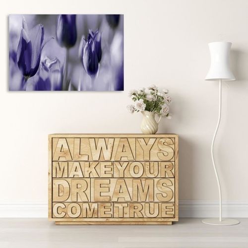 Deco Panel, Fioletowe tulipany 40x30 na Arena.pl