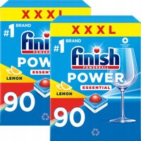 2X FINISH Tabletki Do Zmywarki Power Essential 180 Sztuk Zapach Lemon Cytry