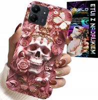 ETUI DO XIAOMI POCO C65 - KOBIECE, MODNE WZORY, CZASZKA W RÓŻE