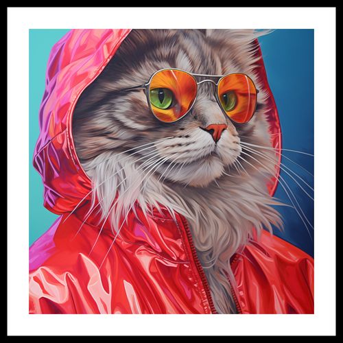 Plakat 40x40cm Kot w Stylu na Arena.pl