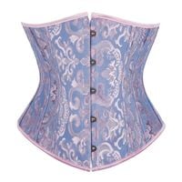 Gorset damski wyszczuplający pod biust satynowy fioletowy wiązany XS 72