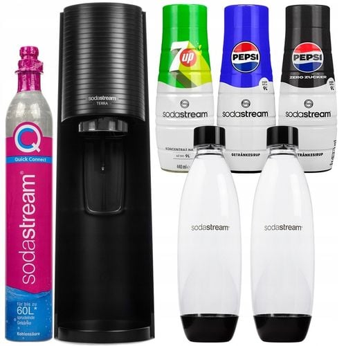 SATURATOR SODASTREAM TERRA BLACK Z 2 BUTELKAMI + PEPSI + PEPSI ZERO + na Arena.pl