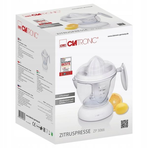 WYCISKARKA WYCISKACZ DO POMARAŃCZY CYTRUSÓW CYTRYN CLATRONIC 1 L zdjęcie 10
