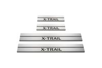 Listwa progowa NISSAN X-TRAIL MK3 T32 Stal nierdzewna 304 połysk z czarnymi