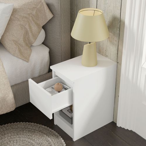 Szafka nocna MAJA stolik S1 25 cm biały mat 1 szuflada na Arena.pl