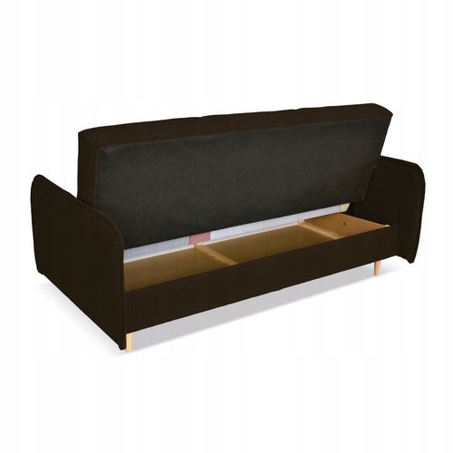 Kanapa sofa Alvo rozkładana wersalka funkcja spania pojemnik Family brązowa na Arena.pl