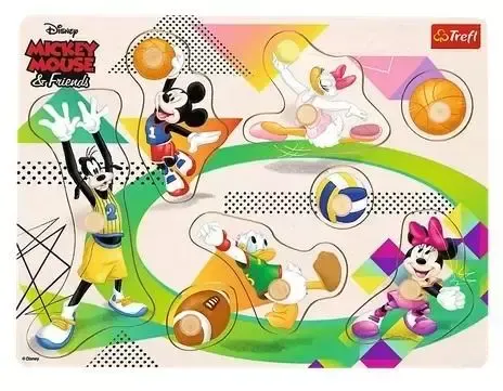 Puzzle medium drewniane - Mickey & Friends TREFL zdjęcie 1