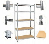 Regał magazynowy metalowy 180 x 90 x 40 cm max 175 kg na półkę