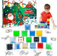 KALENDARZ ADWENTOWY 24 GRY LOGICZNE 3D ŁAMIGŁÓWKI MINI GRY ZABAKI KRATYWNE