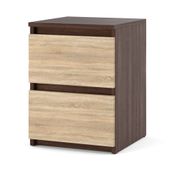 Szafka Nocna Dąb Wenge Sonoma 2 Szuflady Stolik Do Sypialni Nowoczesny 30cm