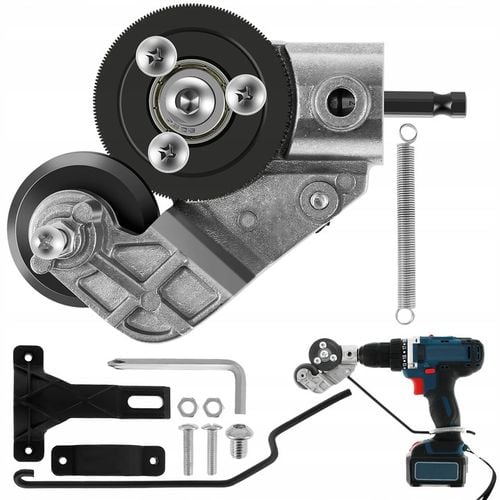 ADAPTER DO CIĘCIA BLACHY NA WIERTARKĘ WKRĘTARKĘ UNIWERSALNE NOŻYCE DO na Arena.pl