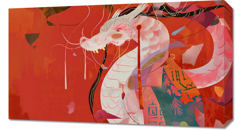 Obraz 70x40cm Orientacyjny Smok zdjęcie 1