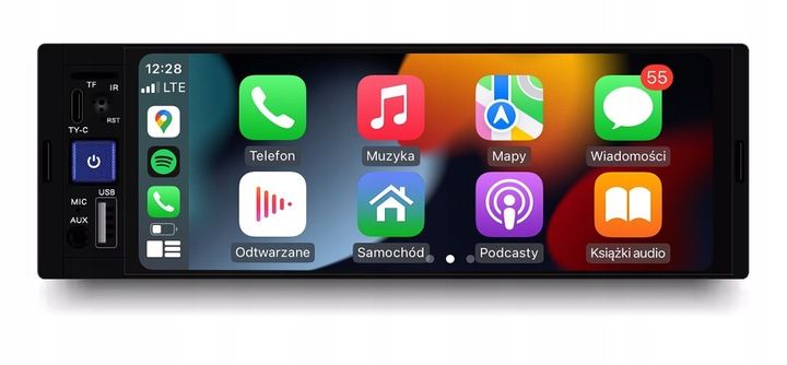 RADIO NAWIGACJA 1DIN CARPLAY ANDROID AUTO MAPY BLUETOOTH AUX zdjęcie 7