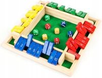 Gry Planszowe Gra Planszowa w Kości Drewniana Zamknij Pudełko Tradycyjna