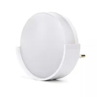 Lampka nocna LED okrągła z czujnikiem zmierzchu Aigostar do gniazdka praktyczna i wygodna