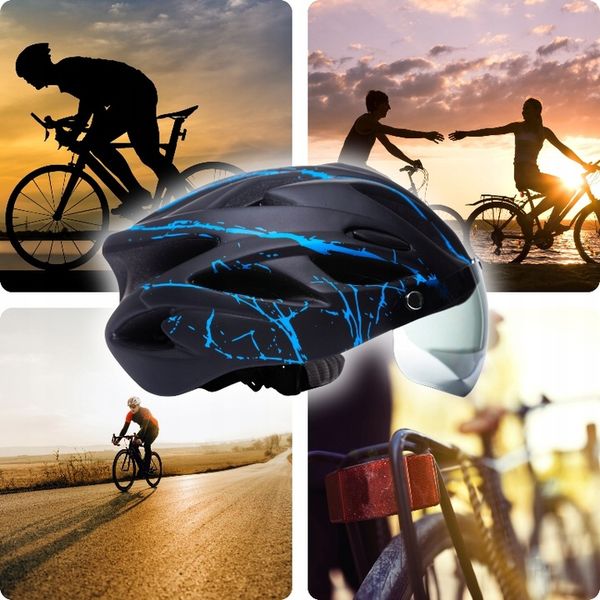 KASK ROWEROWY męski damski LEKKI REGULOWANY 54-62 cm z okularami 2 RODZAJE zdjęcie 13