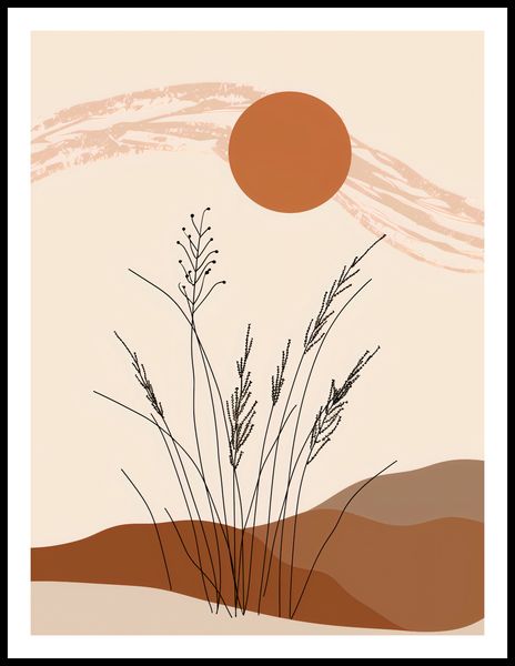 Plakat 60x80cm Złote Źdźbła zdjęcie 3