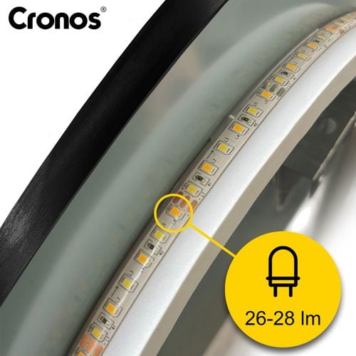 Lustro podgrzewane Cronos okrągłe 70cm Black na Arena.pl