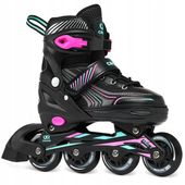 Rolki Regulowane CROXER Optima Mint/Pink 31-34 Kauczuk Abec7