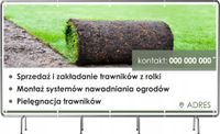BANER REKLAMOWY na siatce mesh 200x100 cm gotowy projekt TRAWNIKI