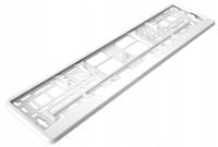 Ramka pod tablice rejestracyjną METALIZOWANA BIAŁA