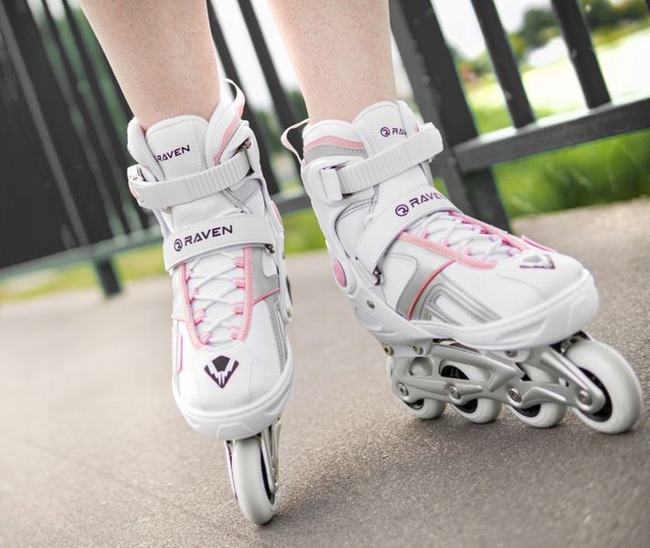 Rolki Regulowane RAVEN Pulse White/Pink 37-40 zdjęcie 7