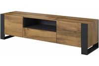 Szafka RTV Komoda WOOD 180 cm dąb wotan / antracyt