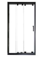 Drzwi wnękowe prysznicowe łazienkowe LOFT 100cm czarne lewe
