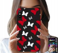 ETUI DO XIAOMI REDMI 9A - KOKARDKI CZERWONO BIAŁE MYSZKA, WZORY