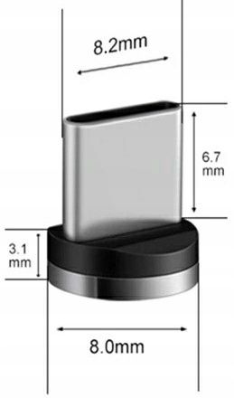 Wtyk końcówka przewodu magnetycznego usb typ C HIT zdjęcie 2