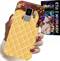 ETUI DO SAMSUNG GALAXY S9 - Z MOTYWEM WAFLA Z POLEWĄ CZEKOLADOWĄ