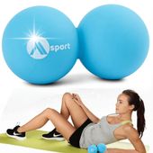 PODWÓJNA PIŁKA DO MASAŻU ROLLER SILIKONOWY 63MM MASAŻER LACROSSE CROSSFIT