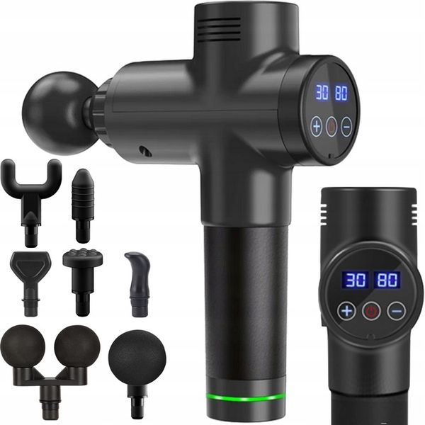 PISTOLET DO MASAŻU MASAŻER DO PLECÓW MIĘŚNI CIAŁA Z WYŚWIETLACZEM LCD zdjęcie 7