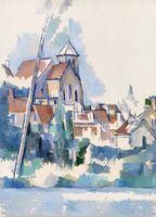Plakat 13x18cm Church at Montigny, Paul Cezanne Vintage do Salonu